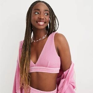 Aerie Waffle Cropped Tank Top